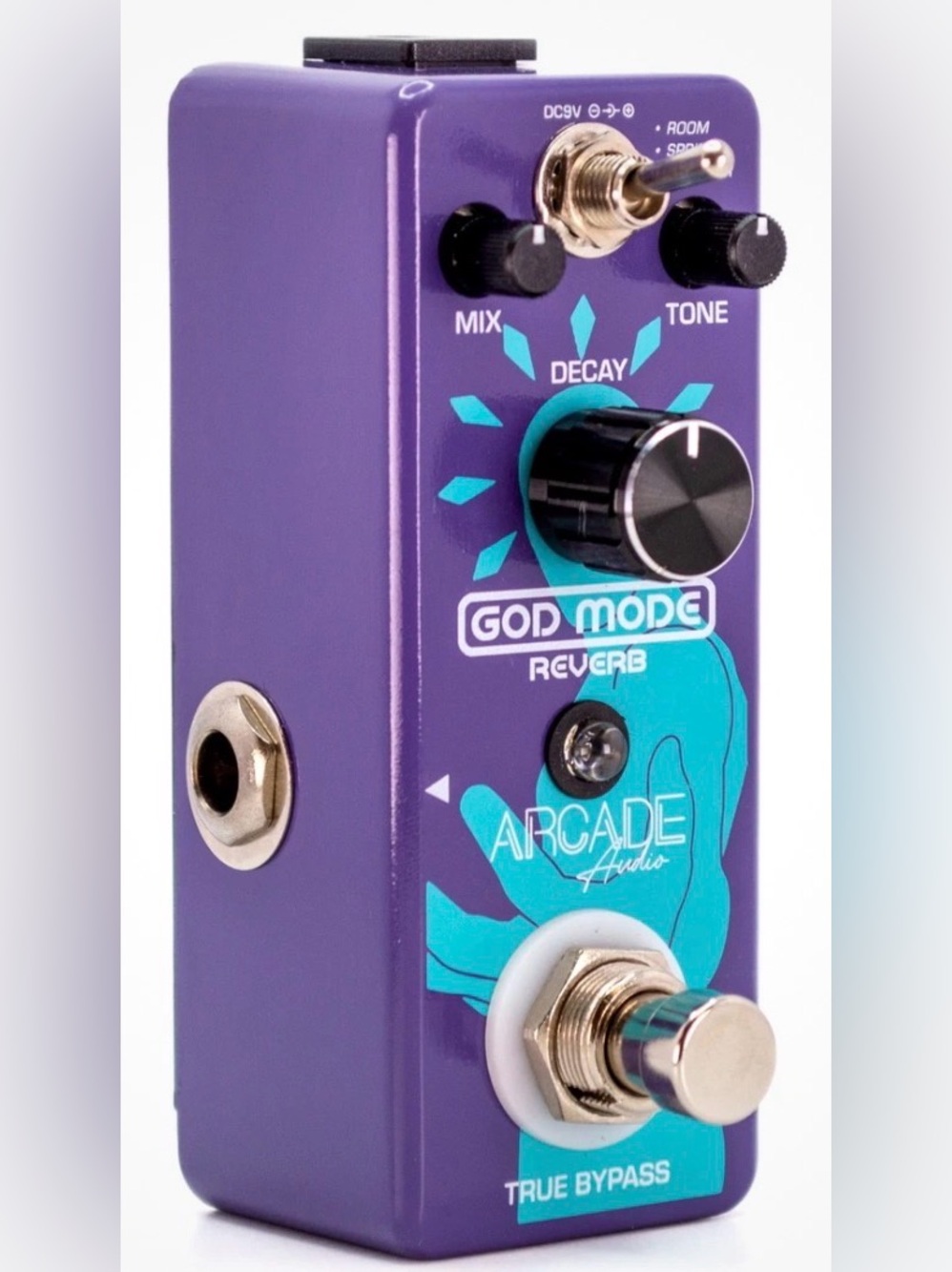Arcade Audio God Mode Reverb Pedal Purple color New